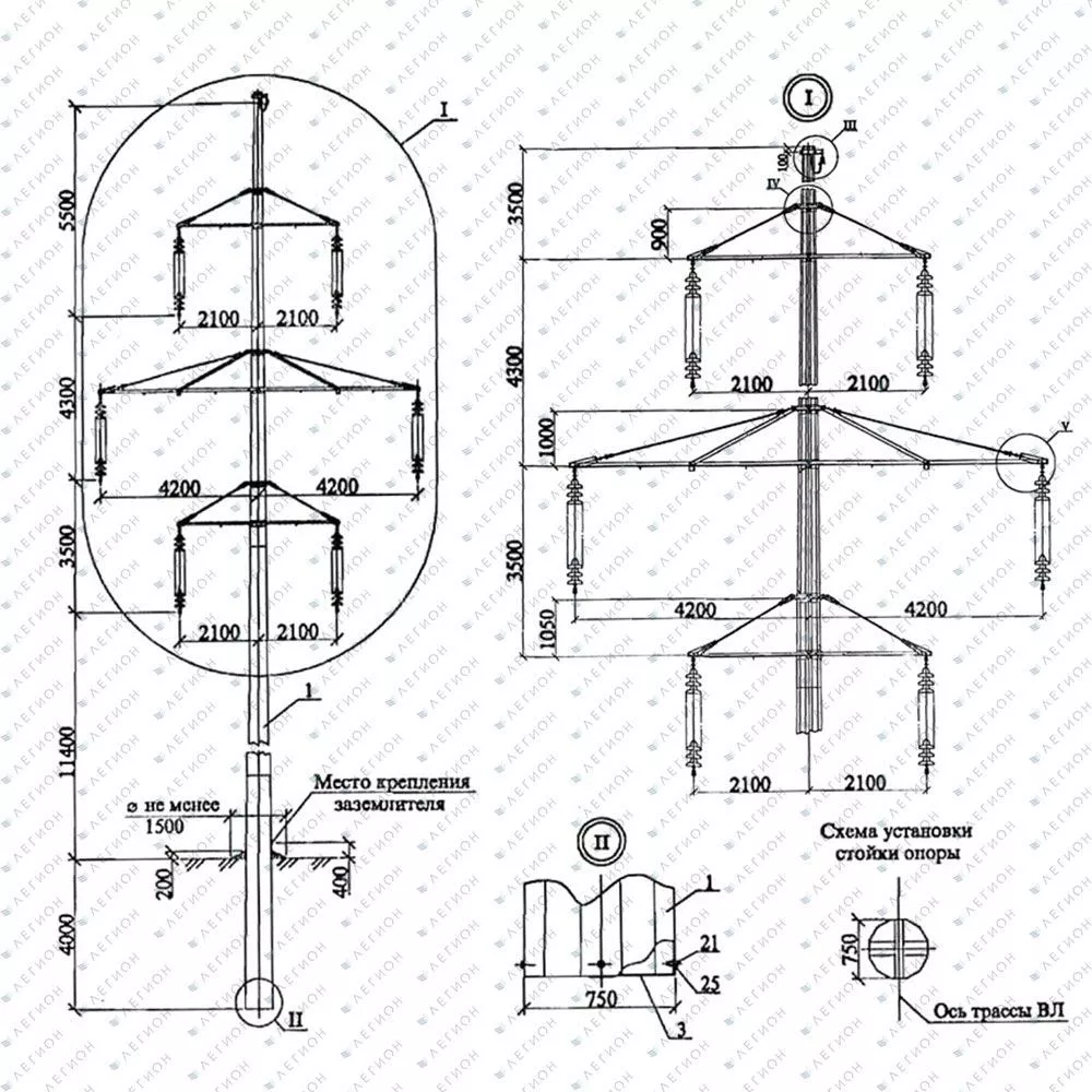 Многогранная опора ПМ110-2